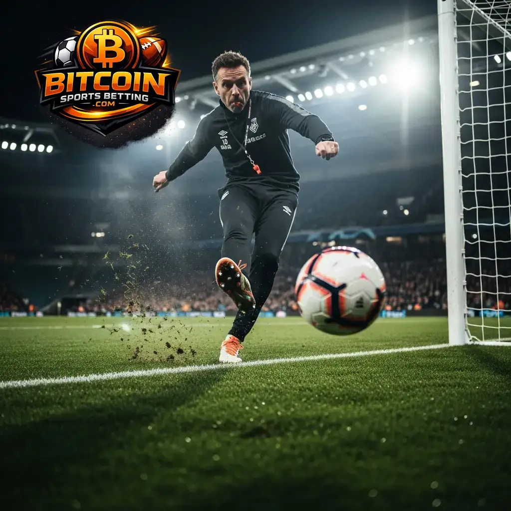 Ein Profifußballer bei einem kraftvollen Schuss im Flutlicht eines Stadions, der die Weltklasse-Leistung der Top-Favoriten bei der WM 2026 repräsentiert.